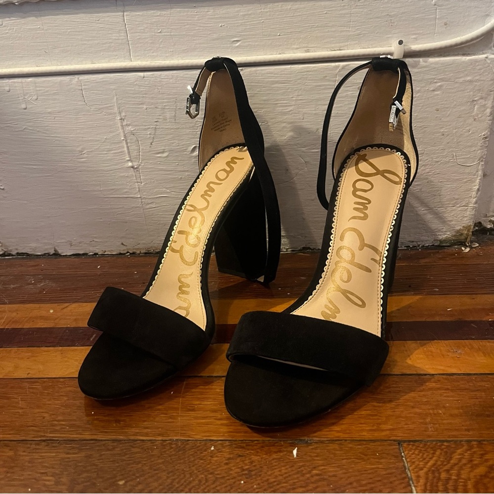 Sam Edelman Black Block Heel Sandals